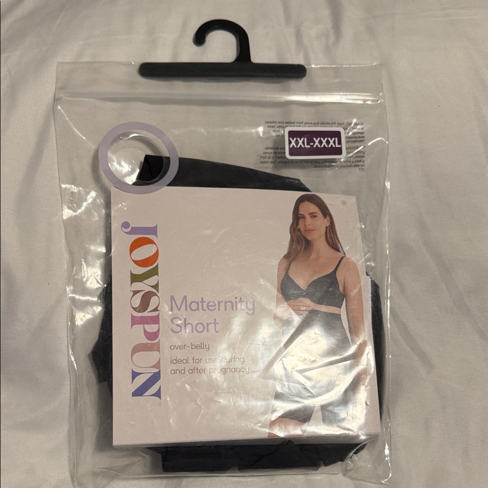 Joyspun Black Maternity Short - Over-Belly Support (XXL-XXXL)